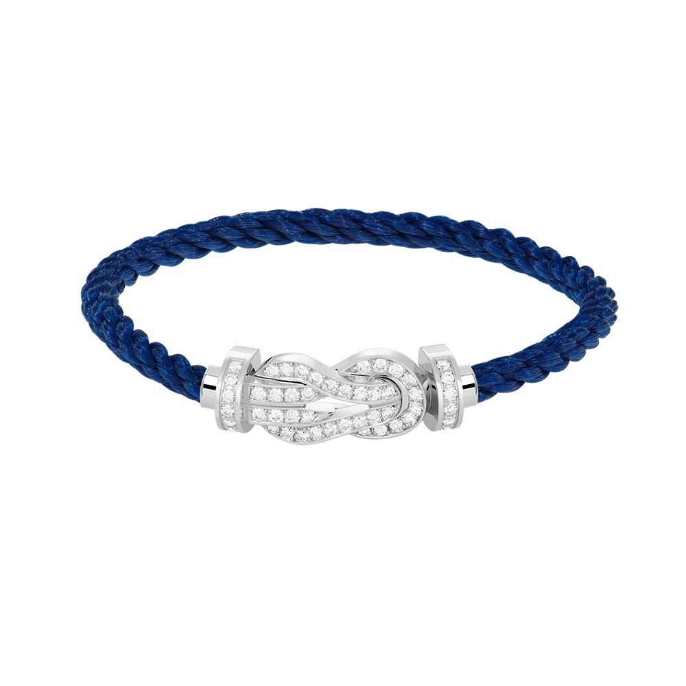 [Shinejoy]CHANCE LARGE 8 FIGURE BUCKLE FULL DIAMOND BRACELET SILVER