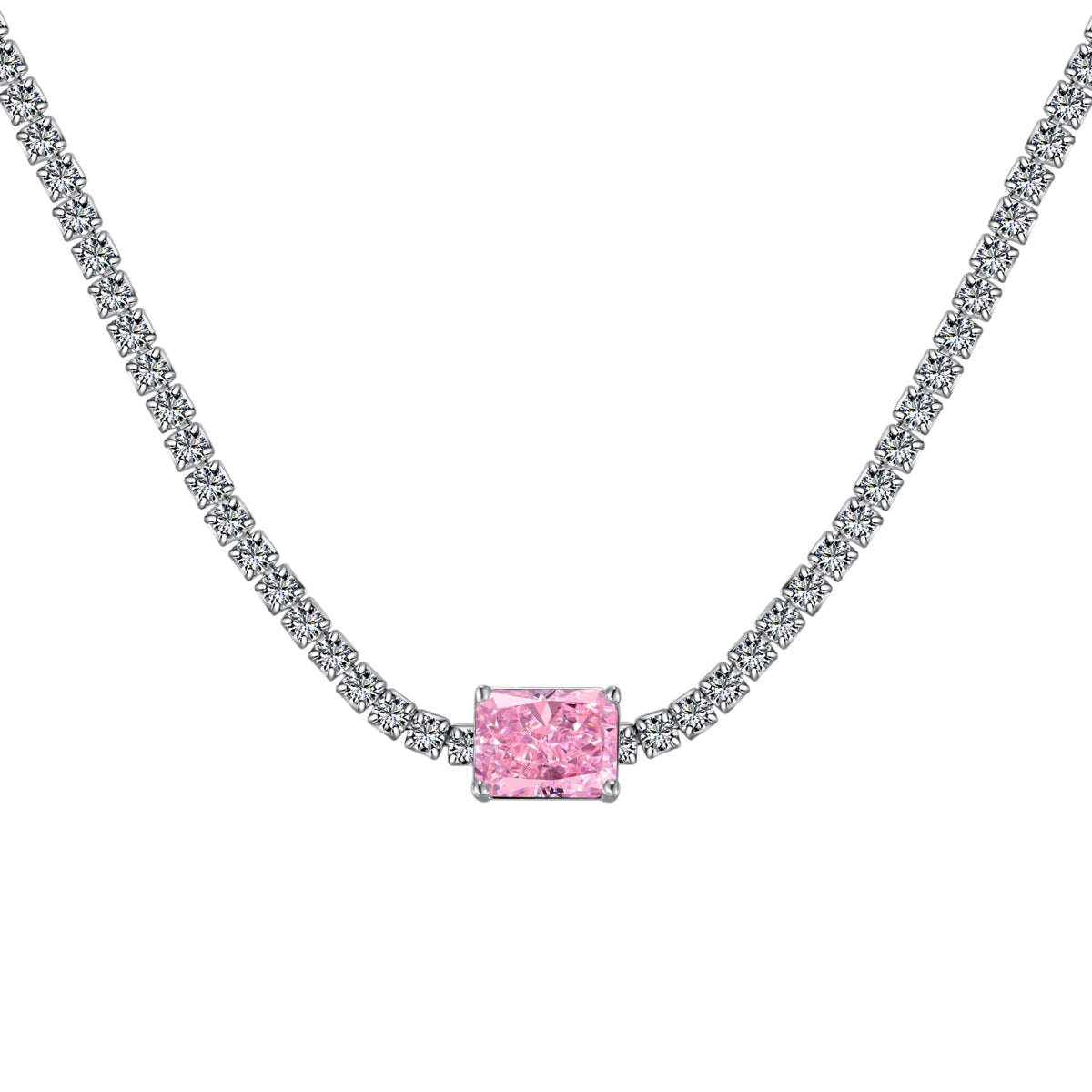 [Shinejoy Jewelry]2.0 carat Ornate Emerald Cut Necklace