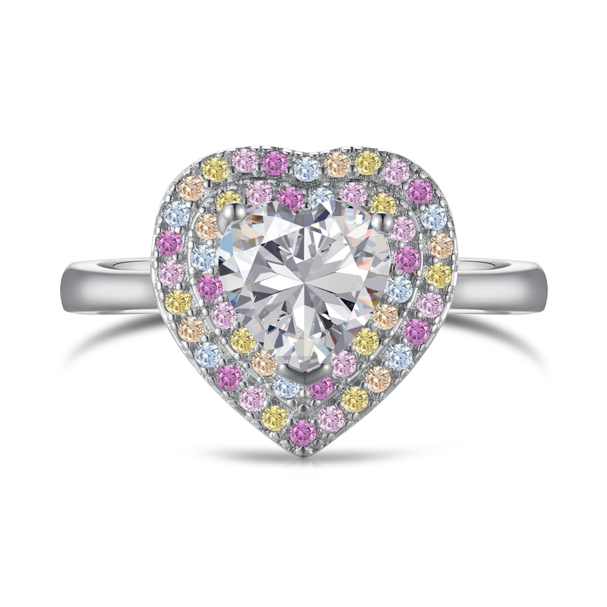 [Shinejoy Jewelry]Delicate Ebullient Heart Shape Wedding Ring