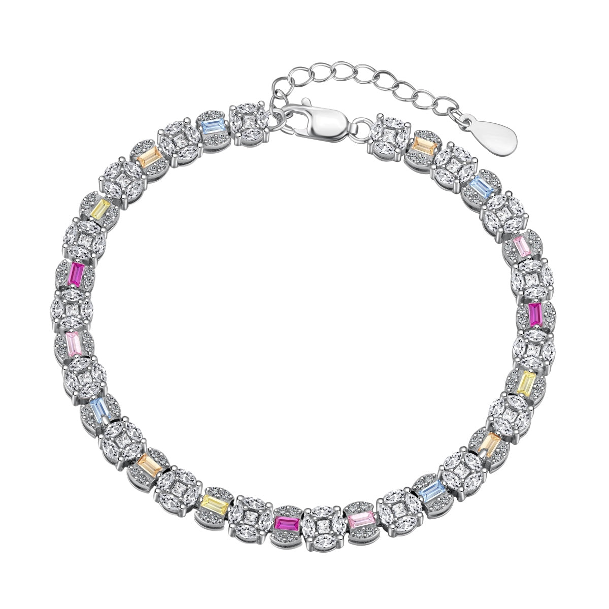 [Shinejoy Jewelry]Dazzling Radiant Multi Cut Daily Bracelet
