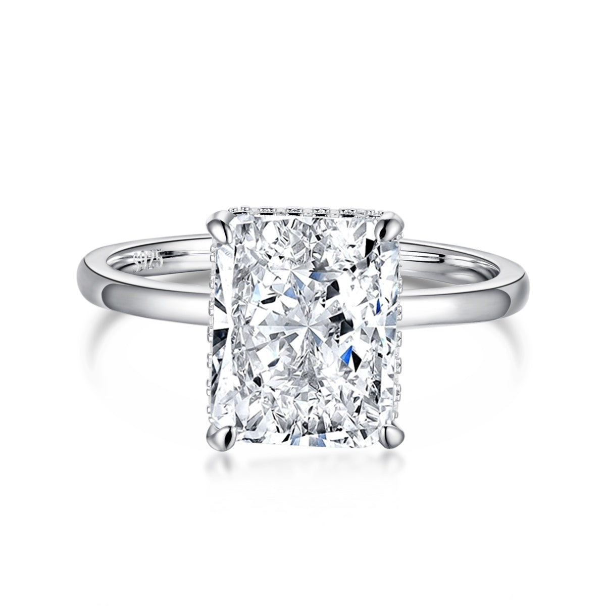 [Shinejoy Jewelry]4.0 Carat Ornate Enchanting Radiand Cut Banquet Ring
