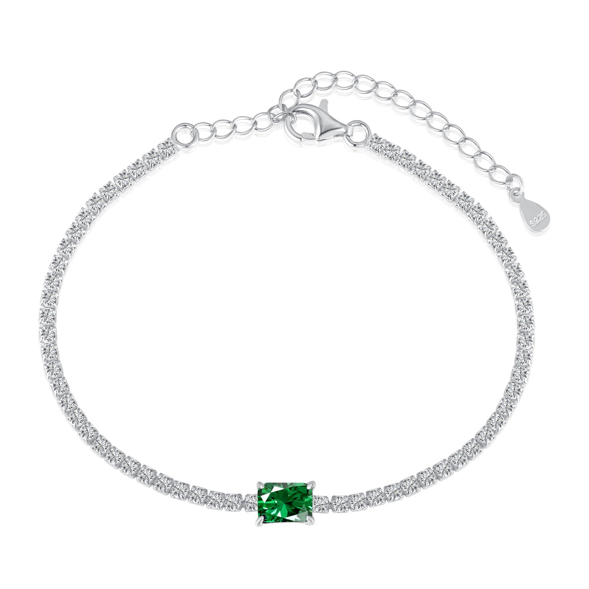 [Shinejoy Jewelry]1.0 Carat Unique Emerald Cut Banquet Bracelet