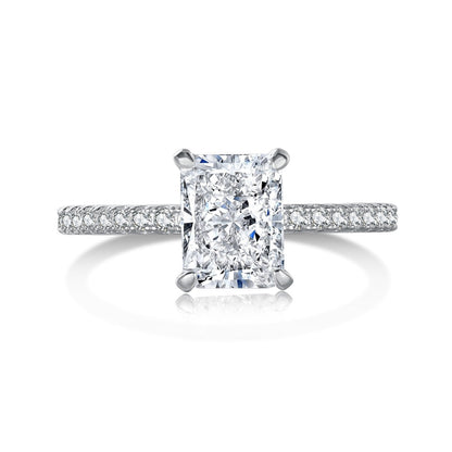 [Shinejoy Jewelry]2.0 Carat Dazzling Sparkling Radiant Cut Party Ring
