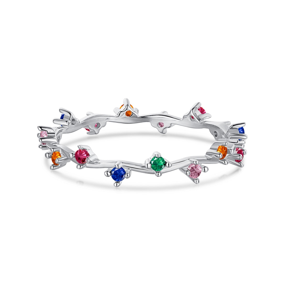 [Shinejoy Jewelry]Radiant Colorful Round Cut Daily Ring