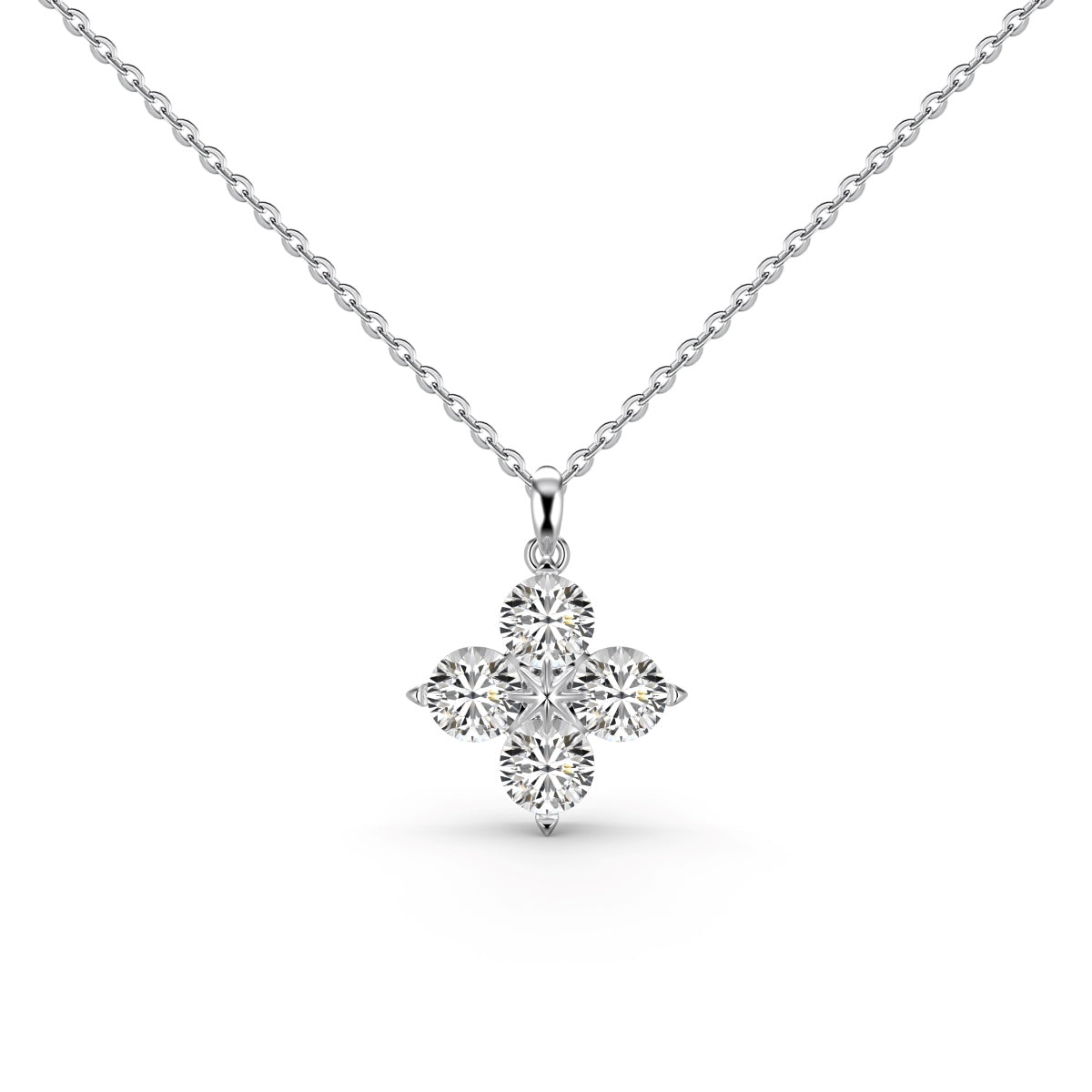 [Shinejoy Jewelry]Four-Leaf Clover And Eight-Pointed Star Necklace