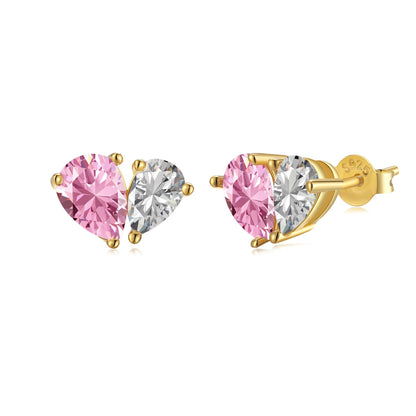 [Shinejoy Jewelry]Dazzling Elegant Heart Cut Lover Earrings