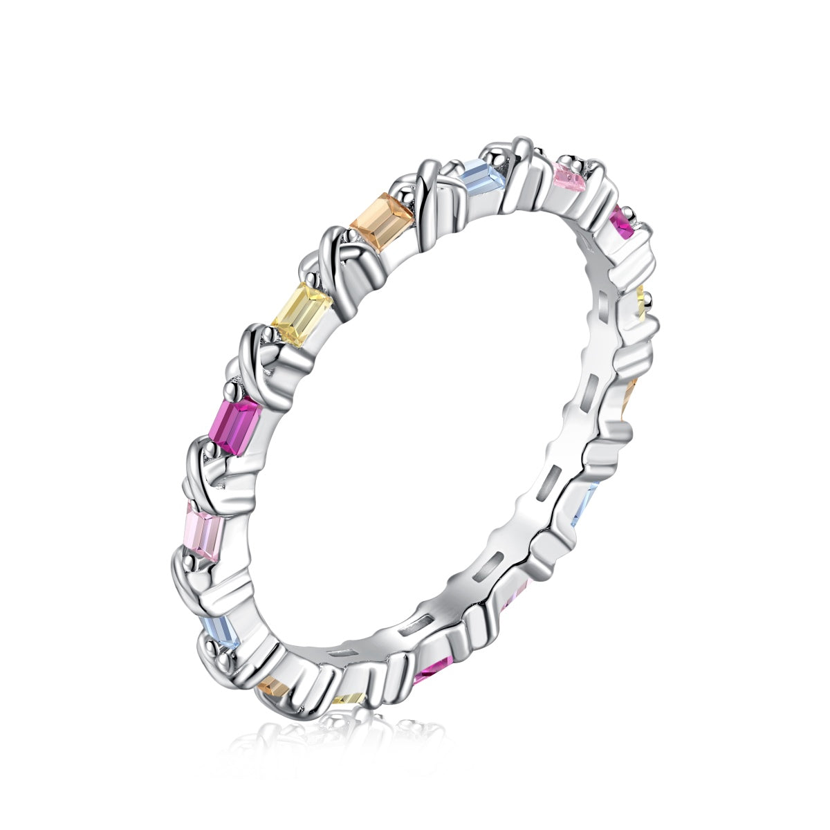[Shinejoy Jewelry]Charming Colorful Round Cut Daily Ring