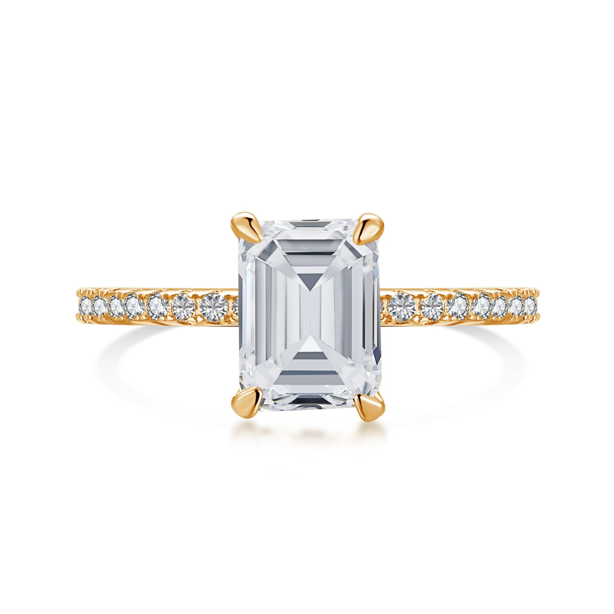 [Shinejoy Jewelry]2.0 Carat Scintillating Ornate Radiant Cut Party Ring