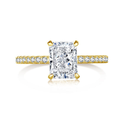 [Shinejoy Jewelry]2.0 Carat Dazzling Sparkling Radiant Cut Party Ring