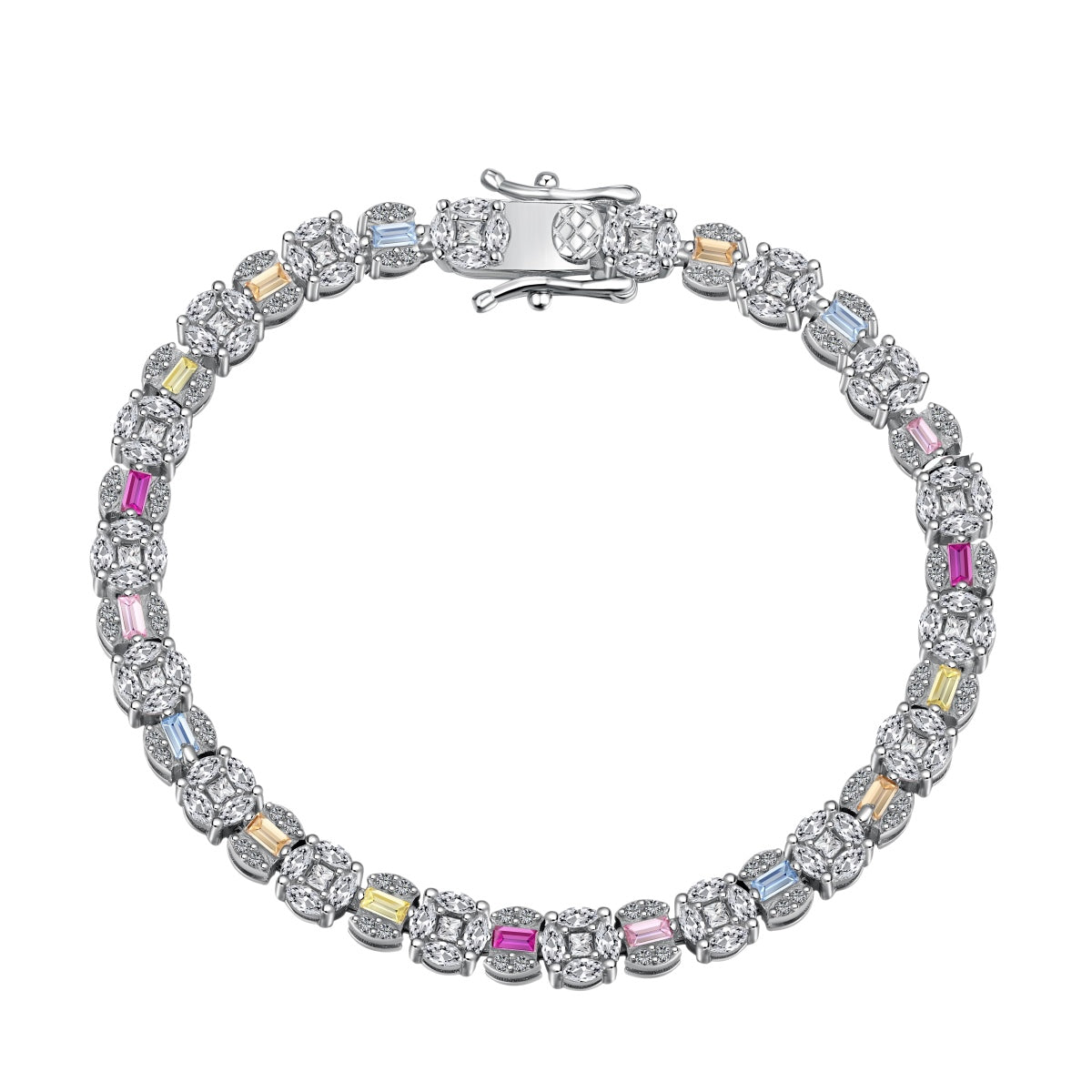 [Shinejoy Jewelry]Dazzling Radiant Multi Cut Daily Bracelet