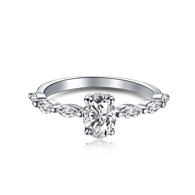 [Shinejoy Jewelry]0.75 Carat Luxurious Vibrant Elongated Cushion Cut Daily Ring