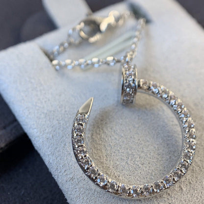 [Shinejoy]JUSTE NECKLACE SILVER DIAMONDS