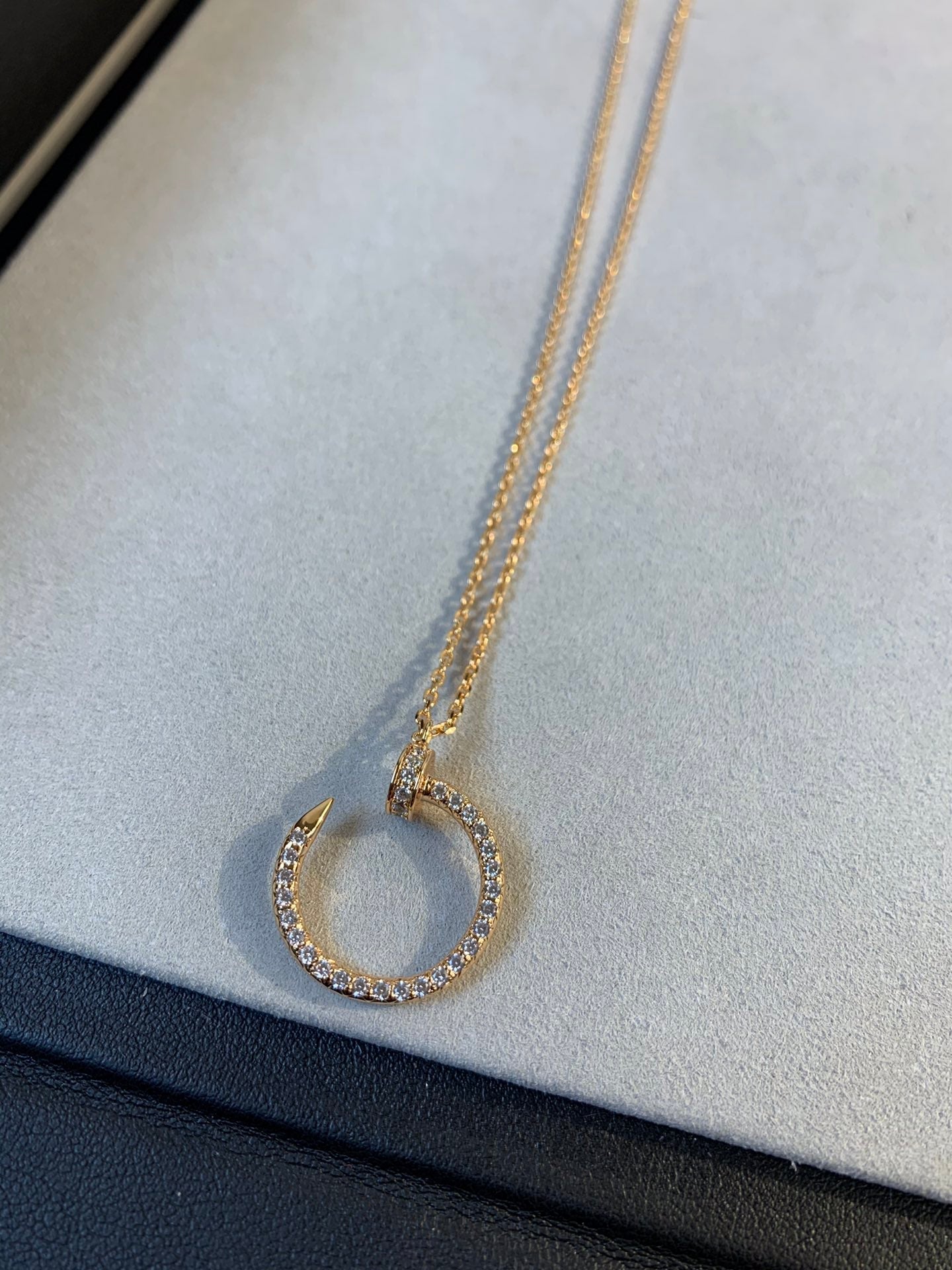 [Shinejoy]JUSTE NECKLACE PINK GOLD DIAMONDS