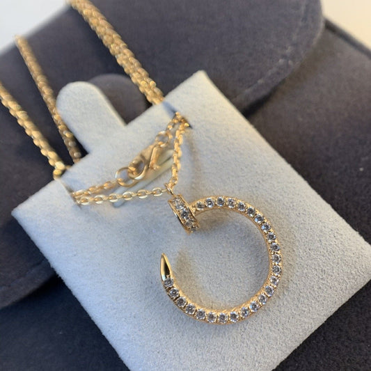 [Shinejoy]JUSTE NECKLACE PINK GOLD DIAMONDS