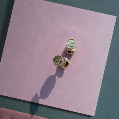 [Shinejoy]LOVE EARRINGS PINK GOLD 10MM