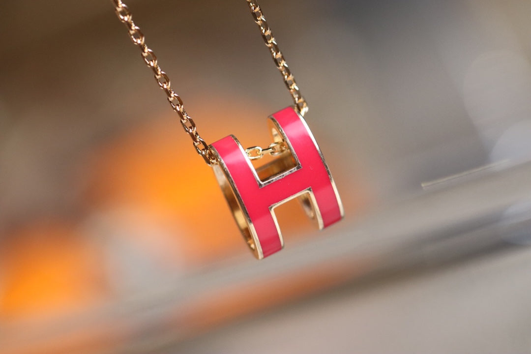 [Shinejoy]POP H PEDANT PINK GOLD