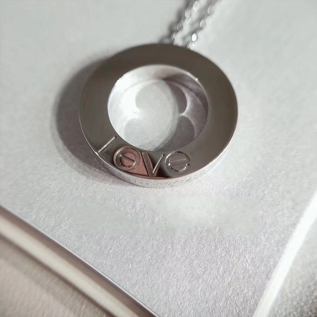 [Shinejoy]LOVE NECKLACE ADJUSTABLE SILVER