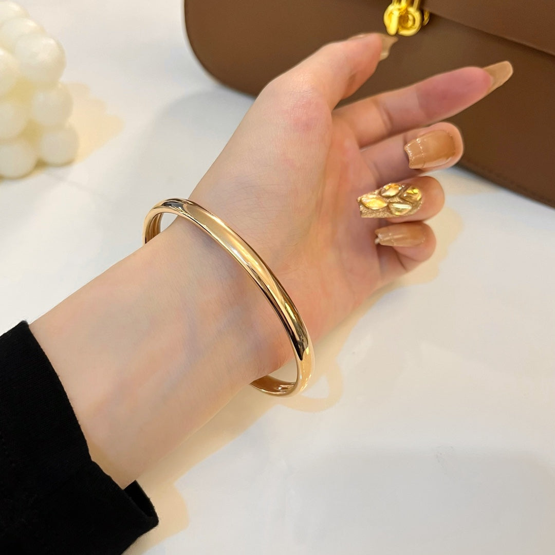 [Shinejoy]PANTHERE GOLD DIAMOND OPEN BRACELET