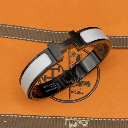 [Shinejoy]H BRACELET 12MM BLACK WHITE CERAMIC