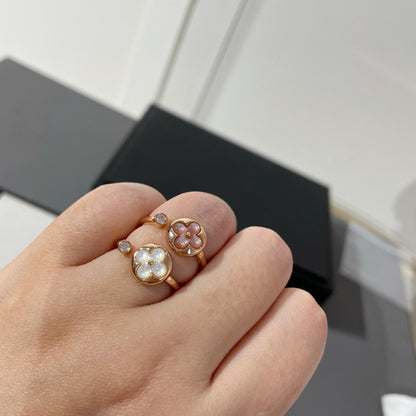 [Shinejoy]SUN 1 DIAMOND PINK MOP RING
