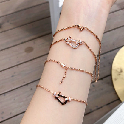 [Shinejoy]FORCE 10 PINK GOLD DIAMOND NECKLACE