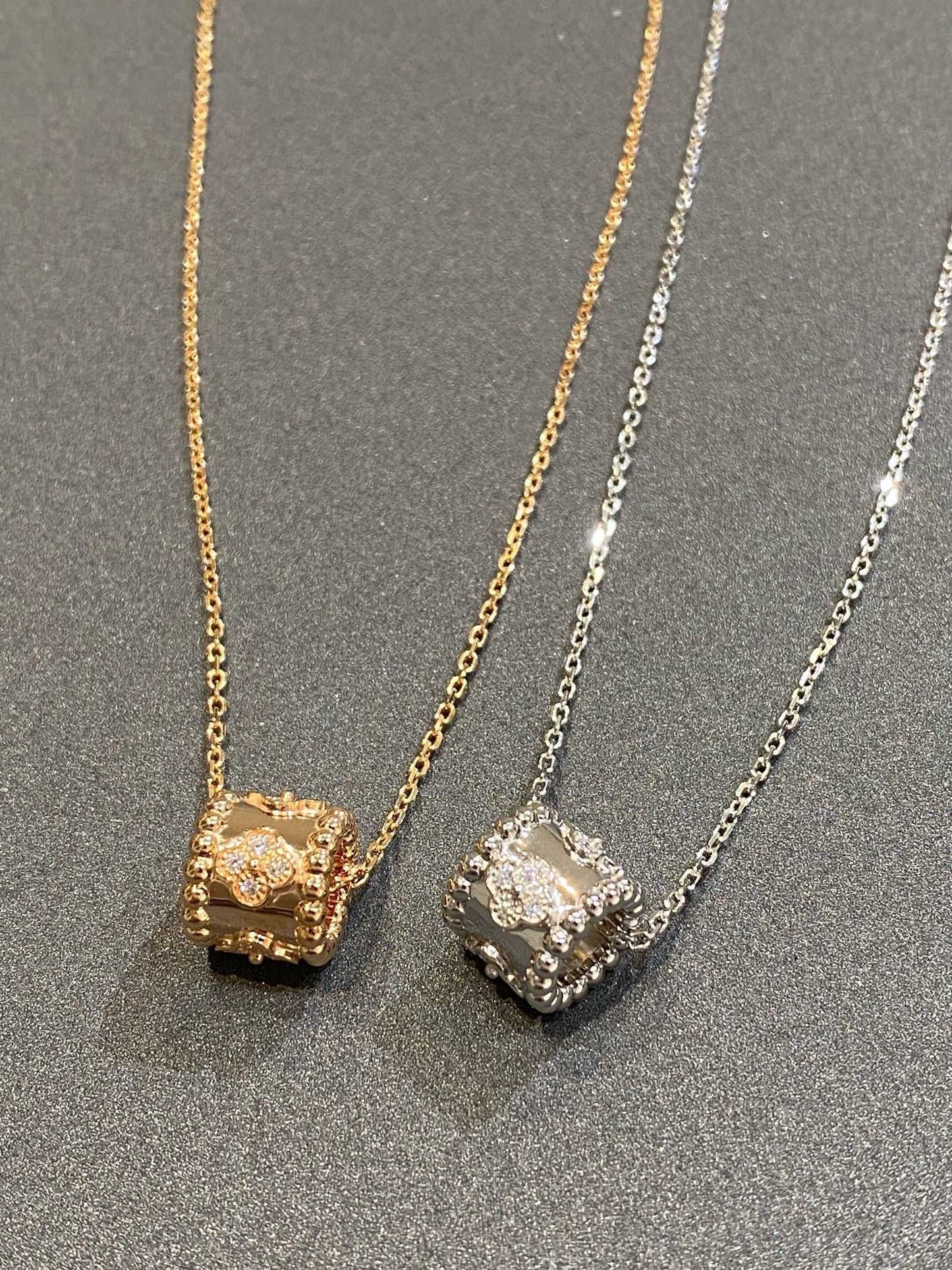 [Shinejoy]PERLEE PEDANT SIVLER DIAMOND NECKLACE