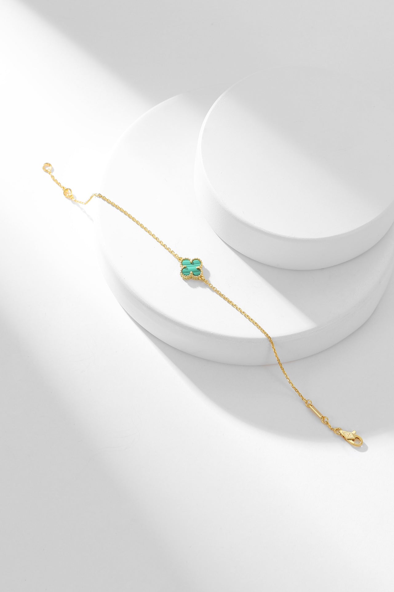 [Shinejoy]CLOVER BRACELET MALACHITE 1 MOTIF