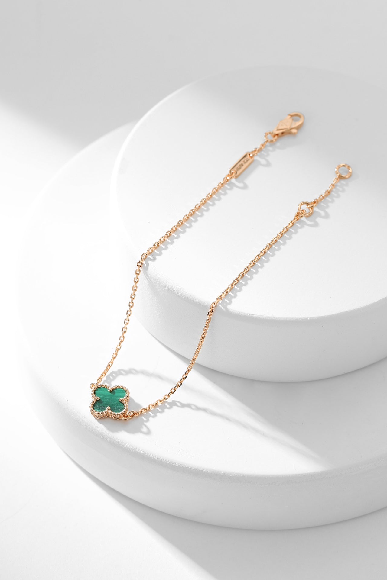 [Shinejoy]CLOVER BRACELET MALACHITE 1 MOTIF