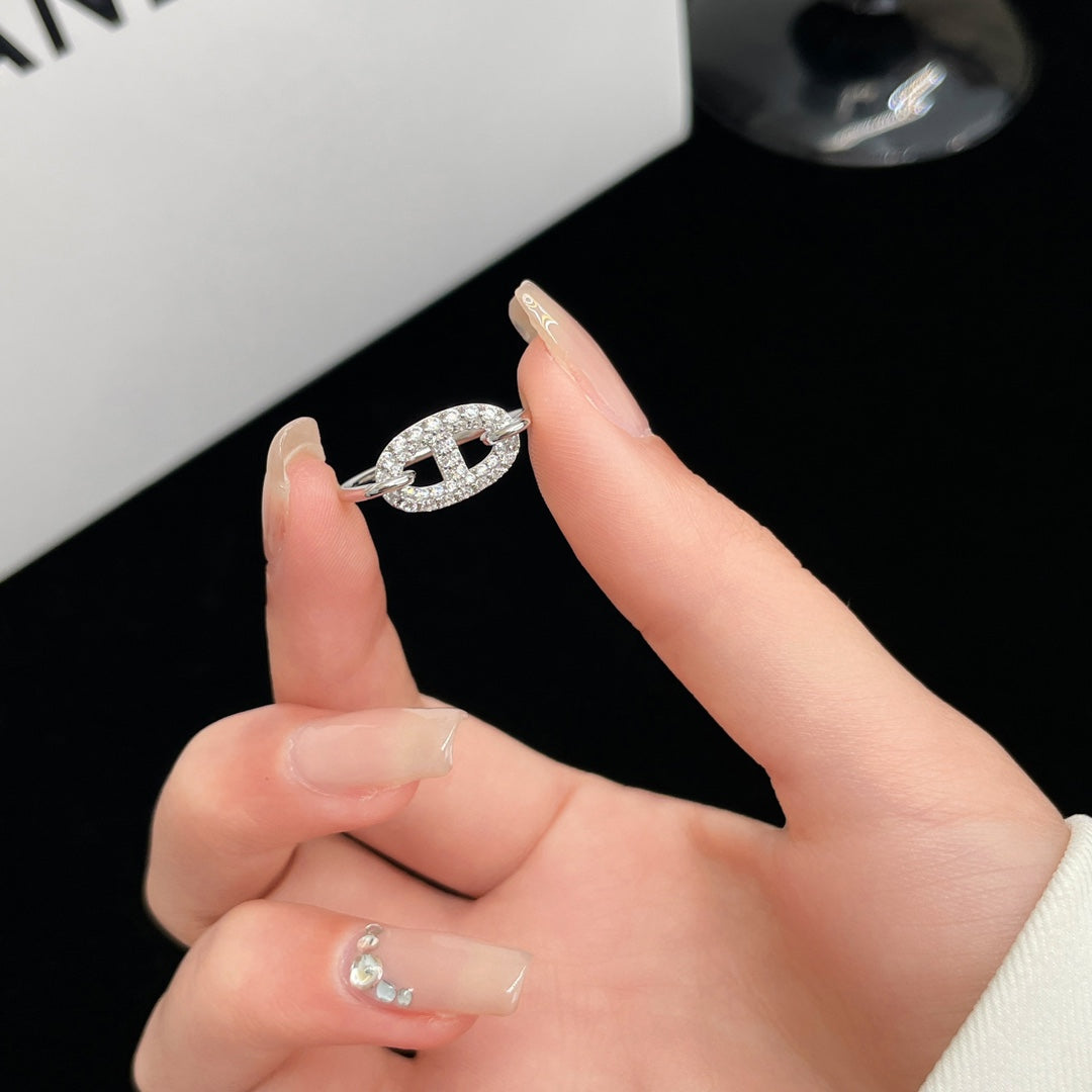 [Shinejoy]RONDE SMALL SILVER DIAMOND RING