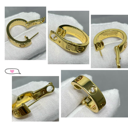 [Shinejoy]LOVE 5.5MM 1 DIAMOND EARRINGS