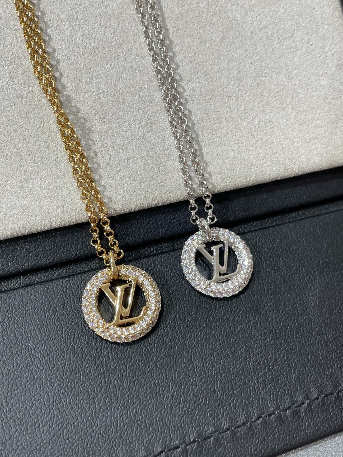 [Shinejoy]BY NIGHT DIAMOND PAVED NECKLACE
