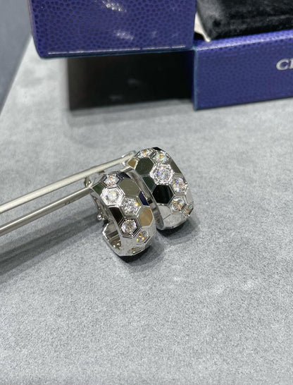 [Shinejoy]BEE LOVE DIAMOND HOOP EARRINGS