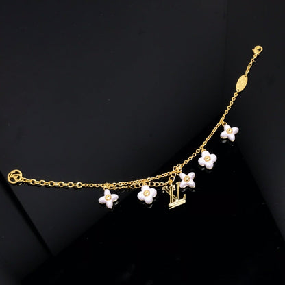 [Shinejoy]LOGO 6 MOTIF STAR AND SUN GOLD BRACELET