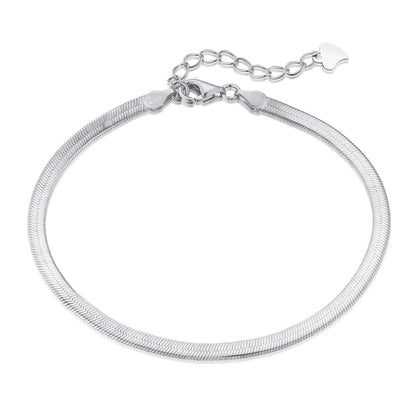 [Shinejoy Jewelry]Flat Snake Bone Chain Blade Necklace