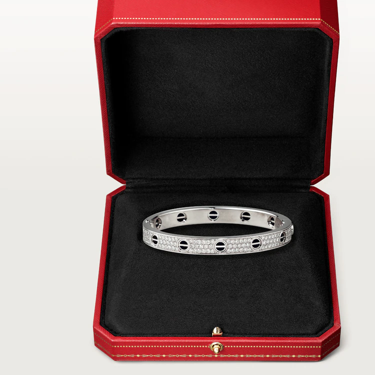 [Shinejoy]LOVE BRACELET 6.1MM DIAMOND-PAVED CERAMIC