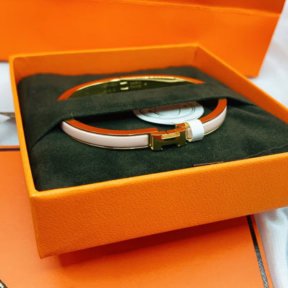 [Shinejoy]CLASSIC HM CLIC  PINK 8MM ENAMEL BRACELET