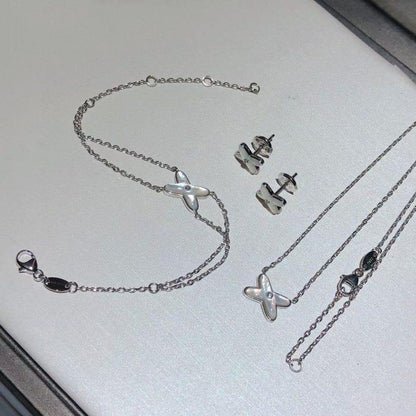 [Shinejoy]JEUX BRACELET WHITE MOP SILVER 1 DIAMOND