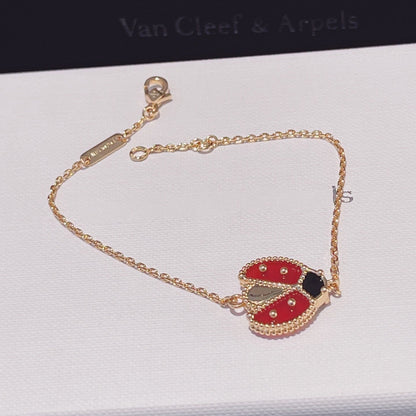 [Shinejoy]LUCKY SPRING 1 MOTIF PINK GOLD BRACELET