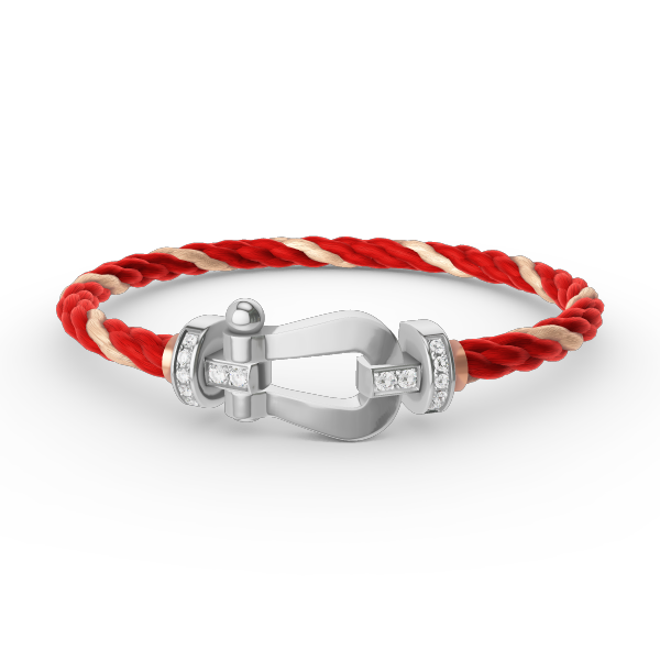 [Shinejoy]FORCE LARGE HORSESHOE HALF DIAMOND BRACELET SILVER